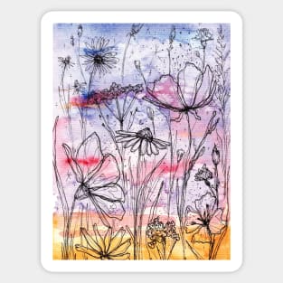 SUNRISE ON MEADOW Sticker